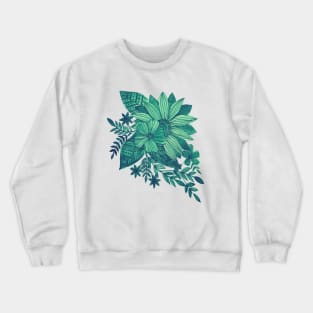 Teal watercolor sunflower Crewneck Sweatshirt